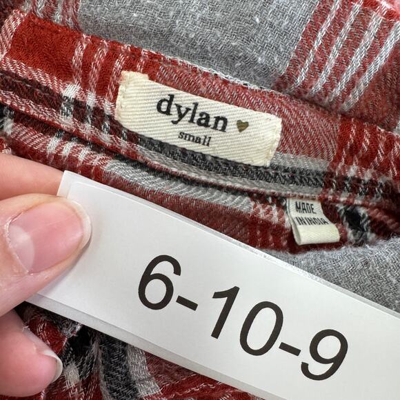 Dylan Top Womens Small Red Plaid Flannel Button Up Top Soft Grunge Lumberjack - Picture 3 of 8